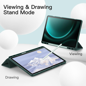 Per <span class=keywords><strong>Samsung</strong></span> <span class=keywords><strong>Galaxy</strong></span> case tap <span class=keywords><strong>Tab</strong></span> S9 FE/S9 FE Plus 12.4 pollici supporto Tablet <span class=keywords><strong>Cover</strong></span> Tri-Fold TPU con Slot pennilo - Product Image 4