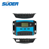 Contrôleur de charge solaire intelligent SUOER ST-E PWM avec écran LCD 12V/24V/48V 10-60A Garantie de deux ans Protection contre les courts-circuits inversés
