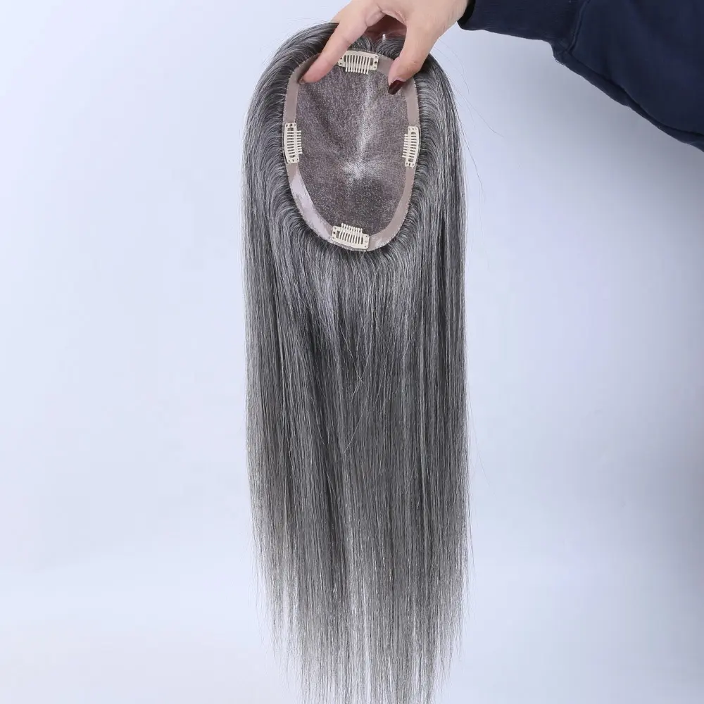 Grosir potongan rambut ombre warna pirang lurus 100% rambut manusia remy asli untuk Atasan Wanita wig dasar mono ujung