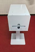Photobooth portable en métal blanc avec housse pour imprimante photo, compatible appareil photo, idéal pour mariages et fêtes