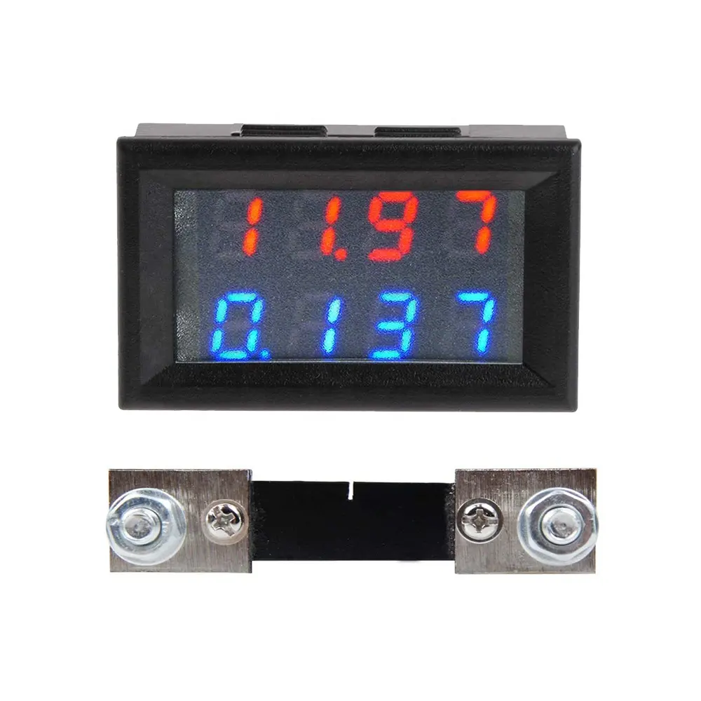 Voltmeter Digital 4 Digit Ammeter DC0-200V 100A Volt Amp Meter VA Multimeter Tester Arus Pengukur Tampilan LED