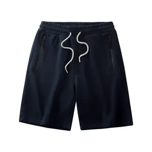 Men's casual pants 2024 spring new hoodie zipper shorts loose straight leg sports casual pants