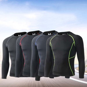 Maillots de cyclisme légers et écologiques pour hommes, automne-<span class=keywords><strong>hiver</strong></span>, manches longues, sous-vêtements thermiques, séchage rapide, évacuation de la transpiration, fitness - Product Image 1