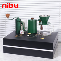 Ensemble de moulin à café manuel NIBU, outils de préparation à la dérive personnalisés, coffret cadeau, kit de préparation à la dérive pour débutants et professionnels