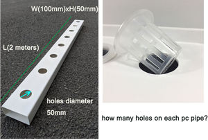 Tubo Hidropónico Cuadrado de Alta Calidad, Tubería de PVC para Cultivo de Plantas - Product Image 3
