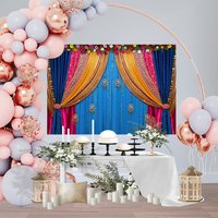 Décorations de mariage hindou indien, bannières de mariage, accessoires de photomaton, accessoires de studio, fournitures pour table de gâteau d'anniversaire, décoration de pièce