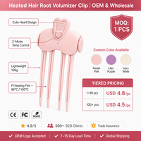 Pince coiffante chauffante électrique rechargeable avec structure haute en PC, accessoire personnel pour le rehaussement des franges et la mise en forme des cheveux