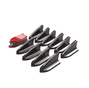 Aileron de toit universel pour <span class=keywords><strong>voiture</strong></span>, générateur de vortex en forme d'aileron de requin, stabilisateur de flux d'air auto-adhésif en ABS, accessoires de modification aérodynamique automobile - Product Image 4