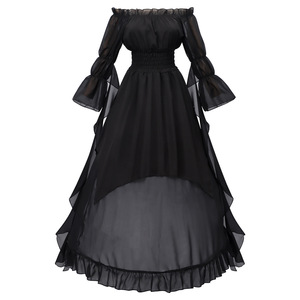 Robe de princesse médiévale Renaissance victorienne steampunk pour femmes, costume d'<span class=keywords><strong>Halloween</strong></span> WDEC-046 - Product Image 6