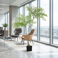 Arbre en bambou Nandina artificiel, plante tropicale artificielle, décoration réaliste, plantes vertes artificielles pour la maison et le jardin