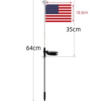 Lampe solaire LED drapeau américain, extérieure, IP65, étanche, décoration patriotique, piquet de jardin, éclairage de chemin, Jour de l'Indépendance, 4 juillet