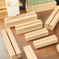 Base en bois de hêtre de haute qualité pour trophée calendrier, support photo, support pour cartes à collectionner, porte-menu en bois, base en bois