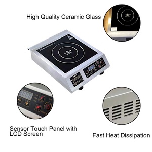 Estufas de inducción de mesa de 3500W, estufa de cerámica, cocina de inducción comercial Industrial eléctrica plana electromagnética - Product Image 4