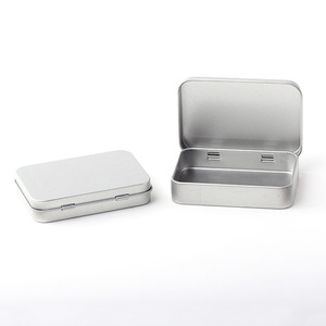 Boîte en étain colorée rectangulaire longue à couvercle rabattable pour le rangement d'outils de <span class=keywords><strong>montre</strong></span>, disponible immédiatement - Product Image 1