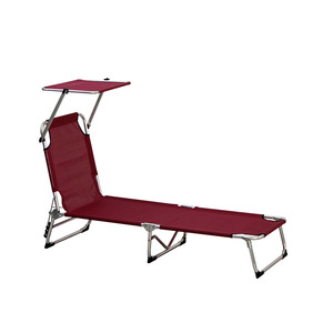 Hot Sale Wholesale Three-Fold Aluminum <strong>Tube</strong> +Teslin Material Bed with Sunshade Boards for Outdoor Camping Beach Use - Product Image 2