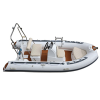 Bateau pneumatique semi-rigide de luxe RIB 390BL en fibre de verre, tube Hypalon résistant à l'usure, couleur personnalisable, bateau de pêche