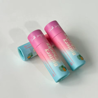 100% Tubes en carton d'emballage ronds biodégradables Push up déodorant bâton cylindre conteneurs baume à lèvres papier Tube résistant à l'huile
