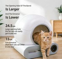 Bac à litière pour chat autonettoyant de grande capacité 9L avec capacité de 3,1 kg de litière, adapté aux chats de 1 à 8 kg