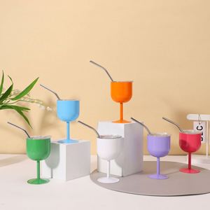 Ensemble de verres à shot miniatures en acier inoxydable de style américain, design intelligent, isolation sous vide 6-12 heures, paille intégrée - 4 oz, idéal pour offrir - Product Image 3