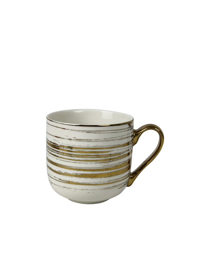 RTS wholesale 16oz Custom Novelty Gift gold Porcelain Mugs Cups Coffee Sets Ceramic Mug with Gold Handle for Men Women