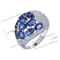 Bague en pierre multicolore taillée en poire en argent sterling 925 Bague de mariage classique du fabricant de bijoux fins plaquée rhodium