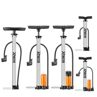 Pompe à air pour vélo, manomètre universel pour véhicules électriques, voitures, pompe haute pression en acier inoxydable 160PSL, fonctionnement manuel