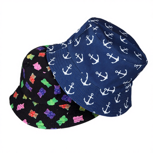 หมวกกันแดดทรงบักเก็ตขนาดใหญ่ลายพิมพ์ทันสมัยสไตล์ทรอปิคอล ใส่ได้ทั้งชายและหญิง สวมใส่ได้สองด้าน เหมาะสำหรับฤดูร้อน หมวกตกปลาแบบกลับด้านได้สำหรับผู้ชาย - Product Image 4