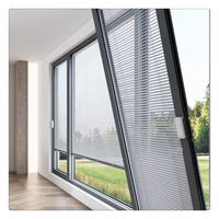Verre trempé double vitrage Low-E de haute qualité avec persiennes / Persiennes en verre isolant à l'intérieur / Verre isolant pour persiennes