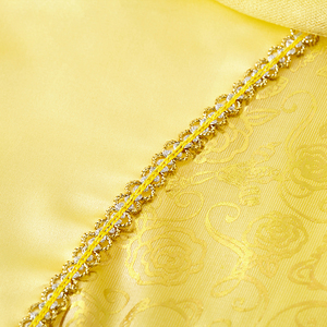 Disfraz de Princesa Bella para Niñas, Vestido de Encaje Dorado con Adorno de Rosas, Color Personalizado para Fiestas de La Bella y la <span class=keywords><strong>Bestia</strong></span> - Product Image 5