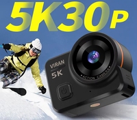 Caméra d'action Viran V10 Pro 4K avec écran tactile, EIS, télécommande étanche, kit d'accessoires pour casque