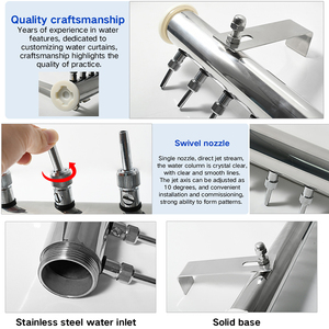 Fontaines d'eau numériques modernes et colorées <span class=keywords><strong>pour</strong></span> piscines extérieures, jardins et lacs, en acier inoxydable, rideau d'eau - Product Image 4