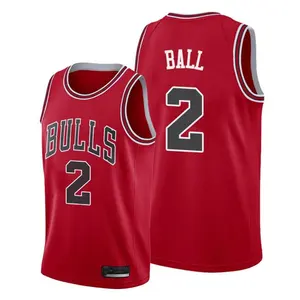 Wholesale ball basketball bulls-2021/22 Newest Wholesale Custom Embroidered Chicago Bull 2 Ball 4 Caruso Basketball Jerseys Sports Team Jersey