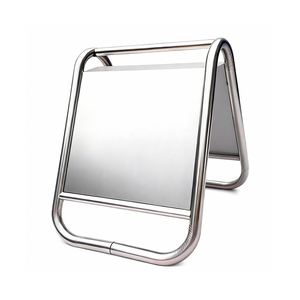 لافتة تحذير من الفولاذ المقاوم للصدأ لمنع وقوف السيارات، يرجى عدم وقوف السيارات، مواقف مخصصة، احذر من الانزلاق، عمود تحذير على شكل حرف A - Product Image 5