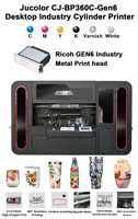 Cabezales de Impresión de Inyección de Tinta Metálica Industriales Jucolor RICOH GEN6 de 5 mm, 10 mm y 15 mm, Impresora UV de Escritorio de Alta Resolución con Cabezal Rotatorio Cilíndrico
