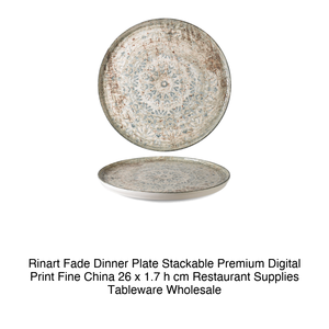 Plato de Cena Apilable Rinart Fade, Impresión Digital Premium, Porcelana Fina, 26 x 1.7 h cm, Suministros para Restaurantes, Vajilla al por Mayor - Product Image 2