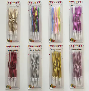 Bougies d'anniversaire courbées en gros, bougies décoratives pour pâtisserie, décorations de gâteaux, bougies pour gâteaux de mariage et d'anniversaire - Product Image 3