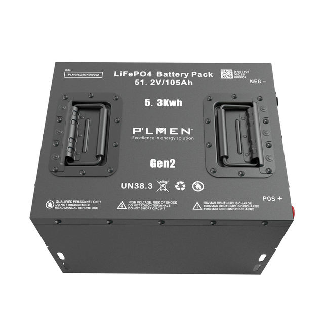 PLMEN P48105A IP67 OEM ODM 51.2V 105Ah Rechargeable LiFePO4 Battery Pack with Smart BMS 6000 Cycles -20~60 for Golf Cart