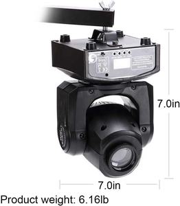 U`King 30W RGBW LED Schwarzer Moving Head Gobo-Bühnenlicht für Disco, KTV und Hochzeiten - Product Image 5