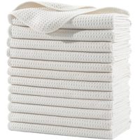 Serviettes gaufrées en gros EC, supports vierges pour sublimation, pour serviettes de cuisine en microfibre, impression de logo personnalisée, torchons ménagers pour la cuisine