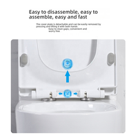 En gros WC monobloc moderne en céramique à double chasse siphonique à sortie verticale pour salle de bain domestique