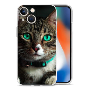 Cartone animato simpatico gatti sfondo <span class=keywords><strong>di</strong></span> lusso custodia per telefono trasparente per <span class=keywords><strong>iPhone</strong></span> 15 16 14 13 12 11 17 Pro Max XR SE 7 8 Plus Cover antiurto - Product Image 2