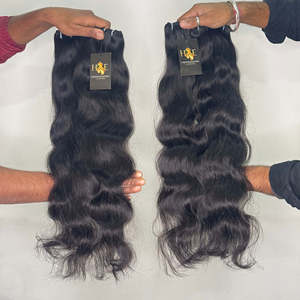 Vendeurs de cheveux vierges bouclés cambodgiens, paquets de cheveux alignés sur les cuticules en gros, cheveux cambodgiens bruts non transformés du temple indien - Product Image 2