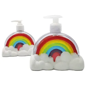 Gel desinfectante de manos con bomba, botella de arco iris, 500ml, venta al por mayor