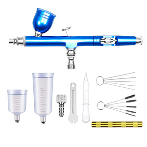 Aérographe à alimentation par gravité 7,0 cc, double action, réglable, portable, pour travaux artistiques, avec outils de nettoyage et accessoires - Product Image 1