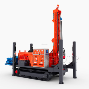 JJEM hydraulique 350m-400m plate-forme de forage de puits d'eau diesel 300m chenille montée en profondeur avec roulement de moteur de pompe à noyau prix de vente - Product Image 1