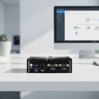 Mini PC EGLOBAL sin Ventilador, DDR4, Máximo 16G, NVME SSD, Compatible con Win 10/Linux OS, 3 Salidas HDMI para Tres Pantallas