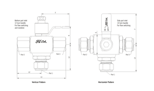 صمام كروي يدوي من الفولاذ المقاوم للصدأ 316/304 بضغط 6000 رطل لكل بوصة مربعة، معتمد من CE للنفط والماء، نوع Swagelok، بيع مباشر من المصنع - Product Image 2