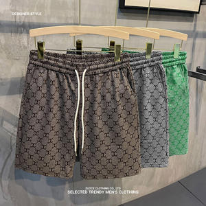Shorts à motifs rétro pour hommes Style <span class=keywords><strong>anglais</strong></span> Léger Luxe <span class=keywords><strong>Pantalon</strong></span> décontracté à taille élastique de haute qualité Conception entièrement imprimée - Product Image 6