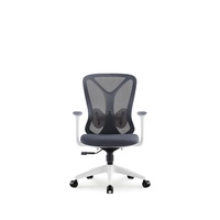 Chaise de bureau ergonomique JOHOOFURNITURE, cadre blanc, directement de l'usine, Burostuhl pour bureau, coussin épais confortable