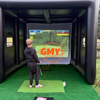 GMY Cage d'entraînement gonflable Projecteur de baie de frappe Jeu de golf gonflable Tente gonflable Golf